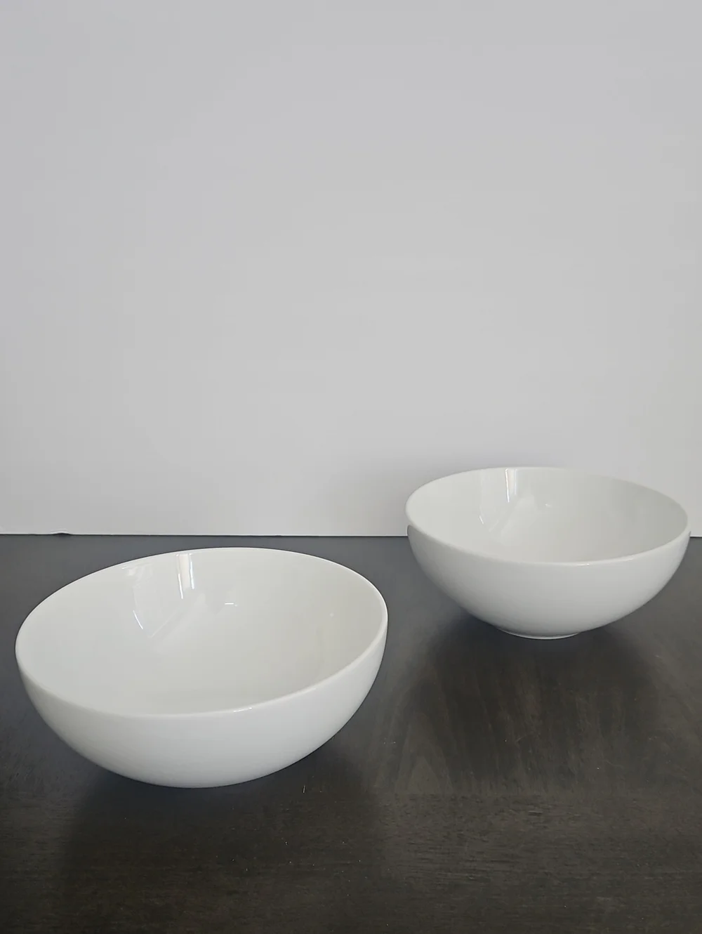 Set Of 2 Crate&Barrel White Ceramic Bowls